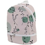 Plants Pattern Design Branches Branch Leaves Botanical Boho Bohemian Texture Drawing Circles Nature Zip Bottom Backpack