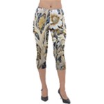 Flower Floral Pattern Floral Digital Spring Flora Botanical Blossom Bloom Vintage Lightweight Velour Capri Leggings 