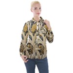 Flower Floral Pattern Floral Digital Spring Flora Botanical Blossom Bloom Vintage Women s Long Sleeve Pocket Shirt