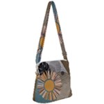 Boho Background Leaves Botanical Ornamental Pattern Seamless Decorative Design Wallpaper Nature Draw Zipper Messenger Bag