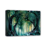 Trees Forest Mystical Forest Background Landscape Nature Mini Canvas 7  x 5  (Stretched)