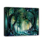 Trees Forest Mystical Forest Background Landscape Nature Canvas 10  x 8  (Stretched)