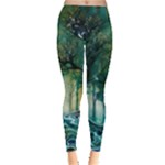 Trees Forest Mystical Forest Background Landscape Nature Everyday Leggings 