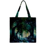 Trees Forest Mystical Forest Background Landscape Nature Zipper Grocery Tote Bag