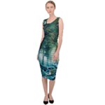 Trees Forest Mystical Forest Background Landscape Nature Sleeveless Pencil Dress