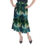Trees Forest Mystical Forest Background Landscape Nature Midi Mermaid Skirt