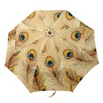 Vintage Peacock Feather Peacock Feather Pattern Background Nature Bird Nature Folding Umbrellas