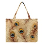 Vintage Peacock Feather Peacock Feather Pattern Background Nature Bird Nature Medium Tote Bag