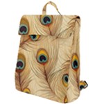 Vintage Peacock Feather Peacock Feather Pattern Background Nature Bird Nature Flap Top Backpack