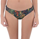 Flowers Trees Forest Mystical Forest Nature Background Landscape Reversible Hipster Bikini Bottoms