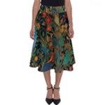 Flowers Trees Forest Mystical Forest Nature Background Landscape Perfect Length Midi Skirt