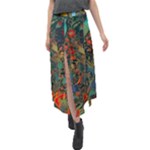 Flowers Trees Forest Mystical Forest Nature Background Landscape Velour Split Maxi Skirt