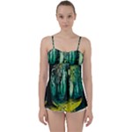 Trees Forest Mystical Forest Nature Junk Journal Landscape Nature Babydoll Tankini Top