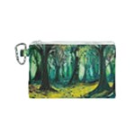 Trees Forest Mystical Forest Nature Junk Journal Landscape Nature Canvas Cosmetic Bag (Small)