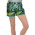 Trees Forest Mystical Forest Nature Junk Journal Landscape Nature Women s Velour Lounge Shorts