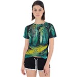 Trees Forest Mystical Forest Nature Junk Journal Landscape Nature Open Back Sport T-Shirt