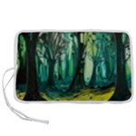 Trees Forest Mystical Forest Nature Junk Journal Landscape Nature Pen Storage Case (M)