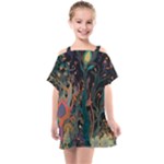 Trees Forest Mystical Forest Nature Junk Journal Landscape Kids  One Piece Chiffon Dress