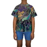 Flowers Trees Forest Mystical Forest Nature Kids  Short Sleeve Swimwear