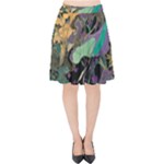 Flowers Trees Forest Mystical Forest Nature Velvet High Waist Skirt