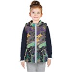 Flowers Trees Forest Mystical Forest Nature Kids  Hooded Puffer Vest