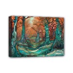 Trees Tree Forest Mystical Forest Nature Junk Journal Scrapbooking Landscape Nature Mini Canvas 7  x 5  (Stretched)