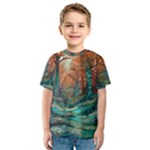 Trees Tree Forest Mystical Forest Nature Junk Journal Scrapbooking Landscape Nature Kids  Sport Mesh T-Shirt