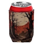 Comic Gothic Macabre Vampire Haunted Red Sky Can Holder