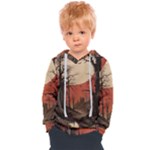 Comic Gothic Macabre Vampire Haunted Red Sky Kids  Overhead Hoodie