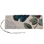 Butterflies Butterfly Botanical Nature Sketch Junk Journal Field Notes Paper Vintage Ephemera Roll Up Canvas Pencil Holder (S)