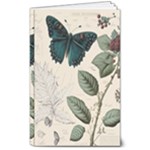 Butterflies Butterfly Botanical Nature Sketch Junk Journal Field Notes Paper Vintage Ephemera 8  x 10  Softcover Notebook