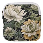 Flower Blossom Bloom Botanical Spring Nature Floral Pattern Leaves Mini Square Pouch