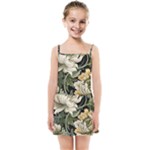 Flower Blossom Bloom Botanical Spring Nature Floral Pattern Leaves Kids  Summer Sun Dress