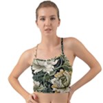 Flower Blossom Bloom Botanical Spring Nature Floral Pattern Leaves Mini Tank Bikini Top