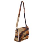 Texture Woodgrain Pattern Nature Wood Pattern Shoulder Bag with Back Zipper