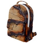 Texture Woodgrain Pattern Nature Wood Pattern Flap Pocket Backpack (Small)