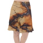 Texture Woodgrain Pattern Nature Wood Pattern Fishtail Chiffon Skirt