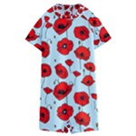 Poppies Flowers Red Seamless Pattern Kids  Boyleg Half Suit Swimwear