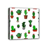 Cactus Plants Background Pattern Seamless Mini Canvas 4  x 4  (Stretched)