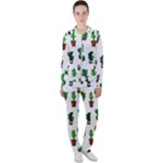 Cactus Plants Background Pattern Seamless Casual Jacket and Pants Set