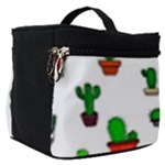 Cactus Plants Background Pattern Seamless Make Up Travel Bag (Small)