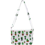 Cactus Plants Background Pattern Seamless Double Gusset Crossbody Bag