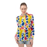 Colored Blots Painting Abstract Art Expression Creation Color Palette Paints Smears Experiments Mode Long Sleeve Chiffon Shirt