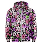 Flowers Floral Pattern Digital Texture Beautiful Men s Zipper Hoodie