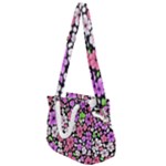 Flowers Floral Pattern Digital Texture Beautiful Rope Handles Shoulder Strap Bag