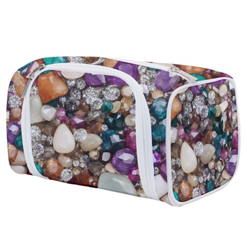Seamless Texture Gems Diamonds Rubies Decorations Crystals Seamless Beautiful Shiny Sparkle Repetiti Toiletries Pouch from ArtsNow.com