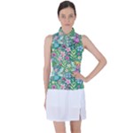 Fairies Fantasy Background Wallpaper Design Flowers Nature Colorful Women s Sleeveless Polo T-Shirt