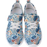 Berries Foliage Seasons Branches Seamless Background Nature Men s Velcro Strap Shoes