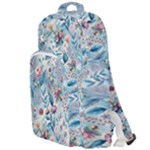 Floral Background Wallpaper Flowers Bouquet Leaves Herbarium Seamless Flora Bloom Double Compartment Backpack