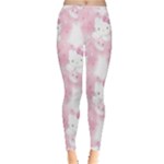 Hello Kitty Pattern, Hello Kitty, Child, White, Cat, Pink, Animal Inside Out Leggings
